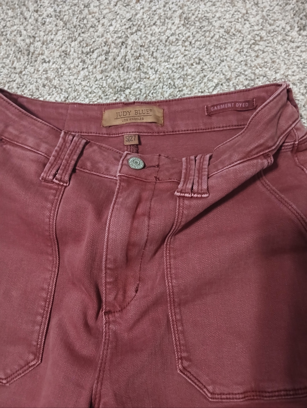 Judy Blue High-Rise Straight Leg Pants in Burgundy - Picture 4 of 16